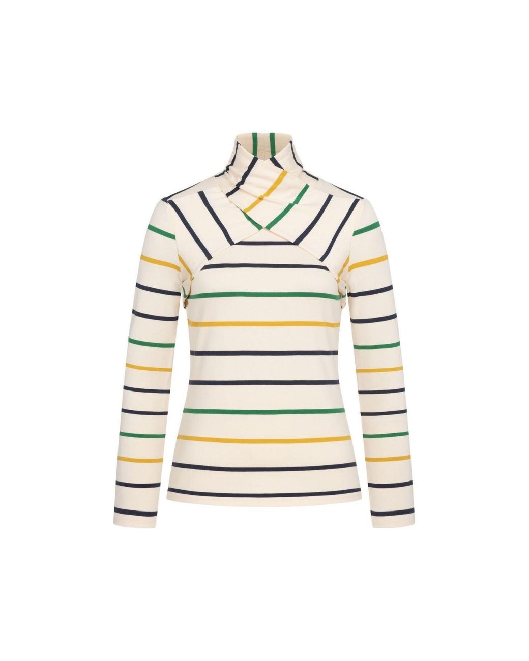Marianna Déri White Striped Shirt With Twisted Collar