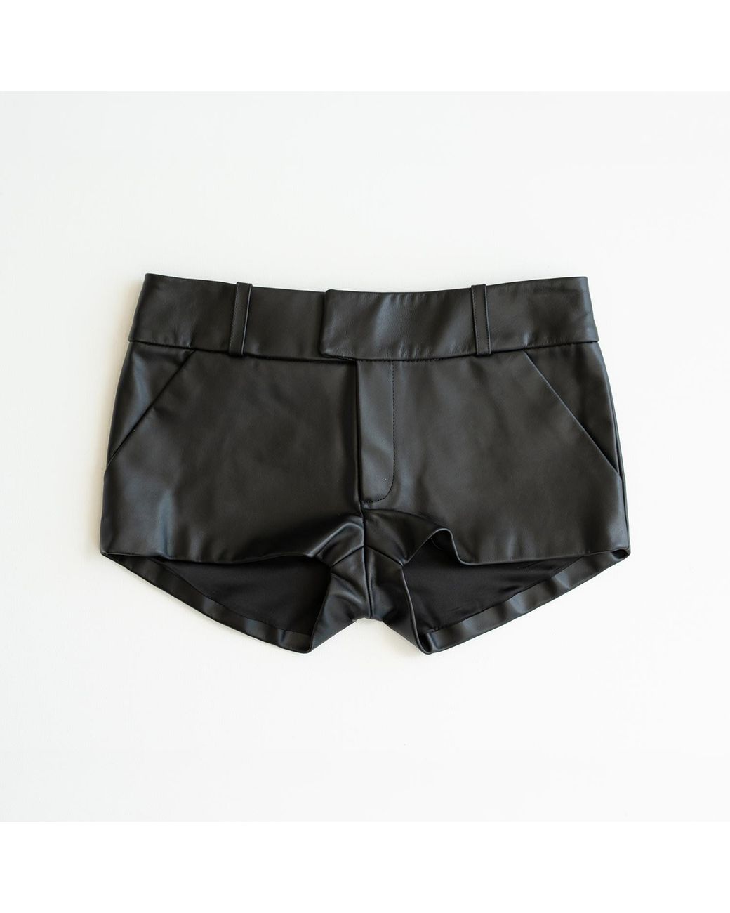 Salteye Studio Black Leather Casting Shorts