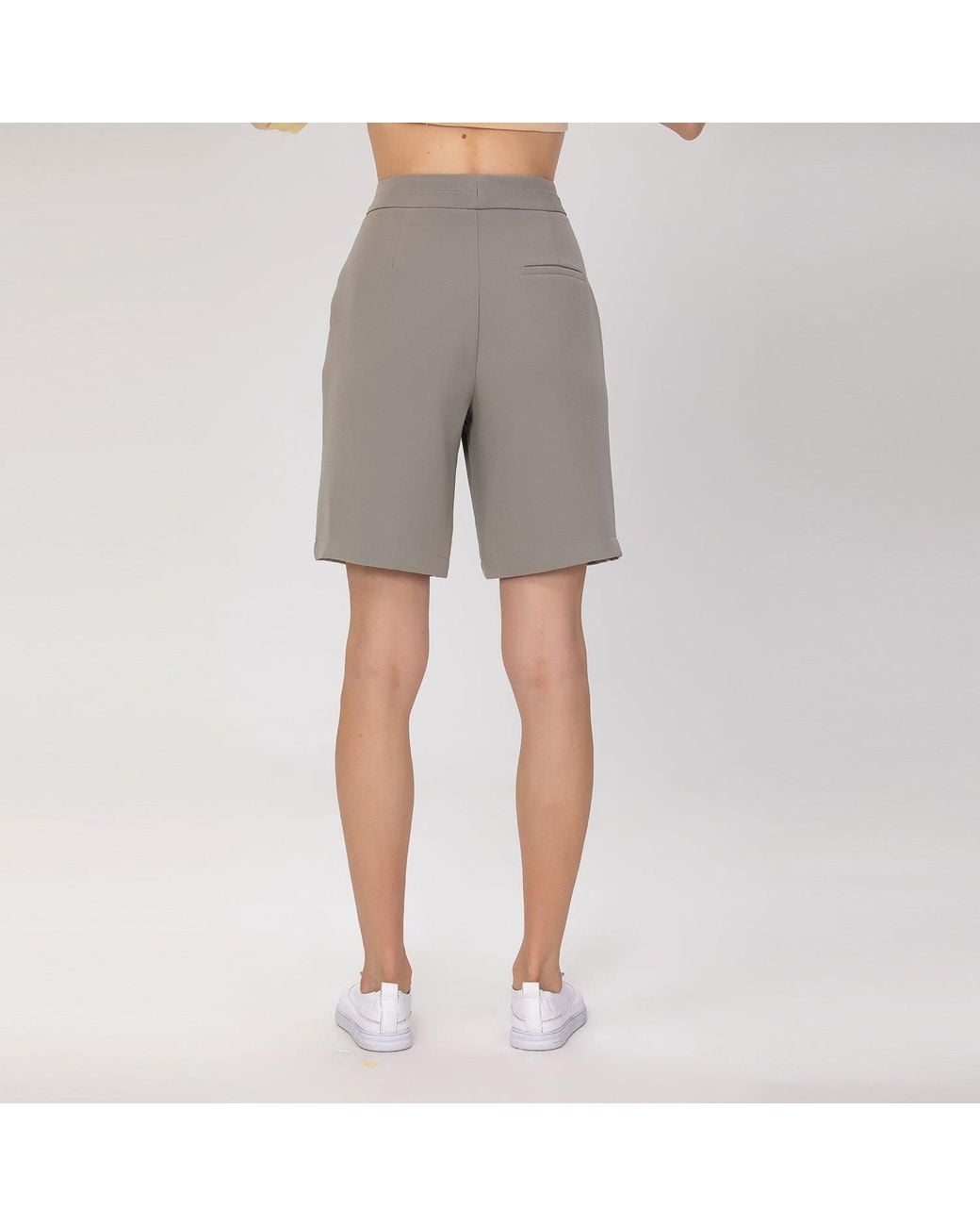 Smart and Joy Black Minimalist Bermuda Shorts