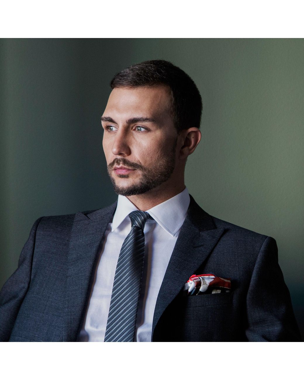 Otway & Orford Gray Put Your Foot Down Classic Cars Silk Pocket Square. Full-Size for men