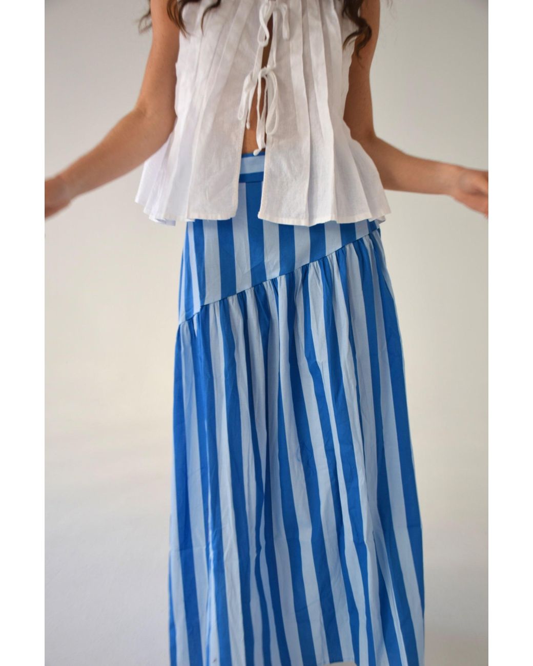 Mind Traveler Blue Beth Striped Skirt