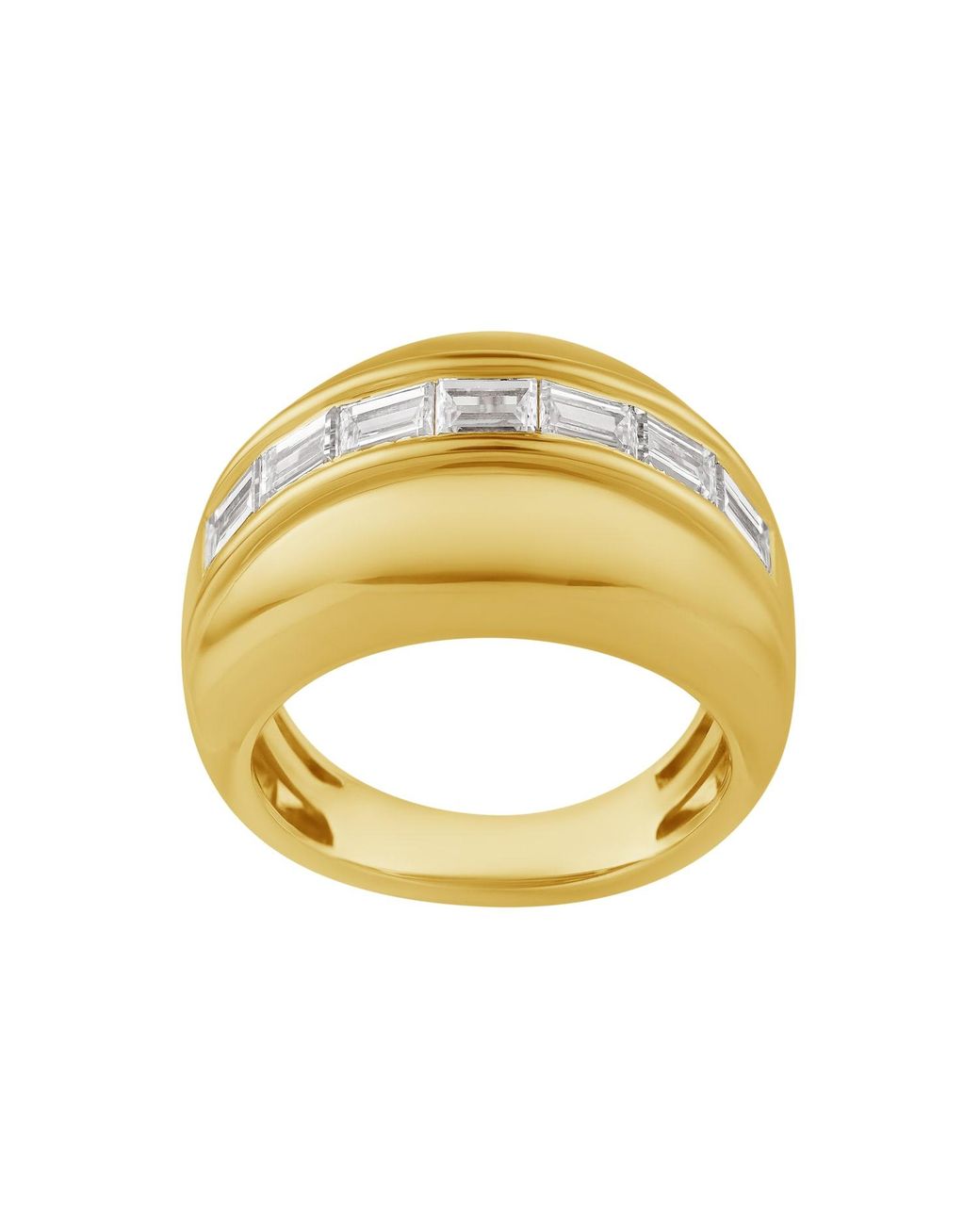 Artisan Metallic 14K Channel Set Baguette Cut Diamond Band Ring