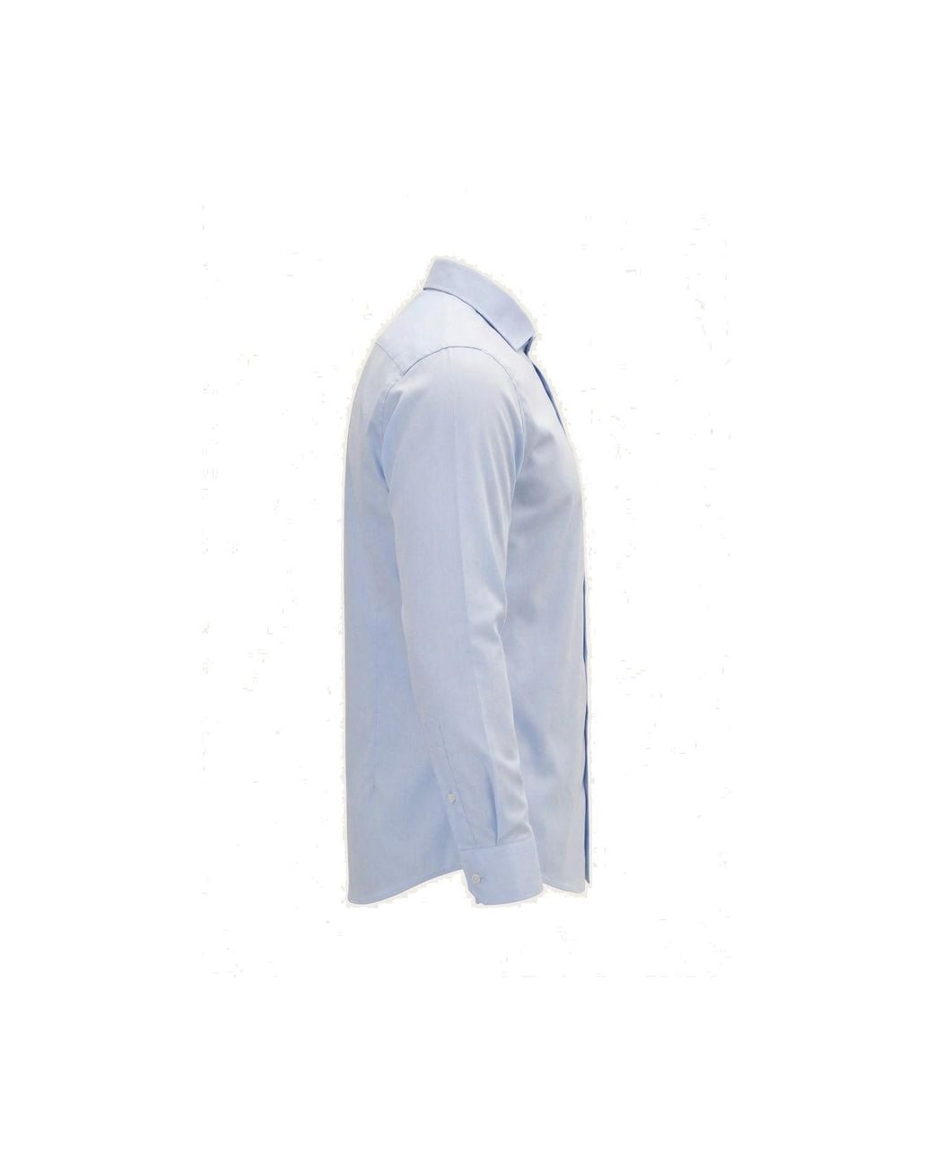 Ron Tomson Blue Non-Iron Pure Cotton Spread Collar Dress Shirt for men