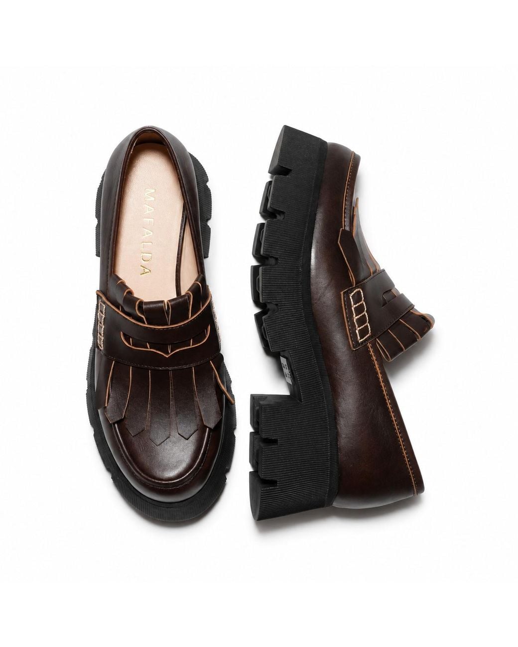 Mafalda Black Francis Fringe Chunky Loafers