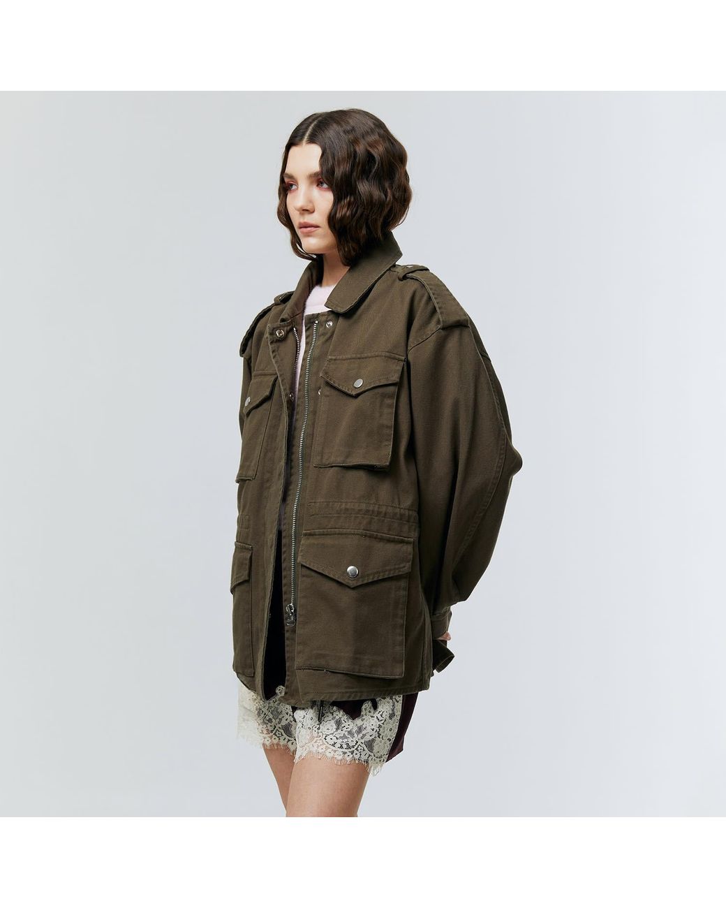 Ats the Label Green Leonna Utility Pocket Jacket