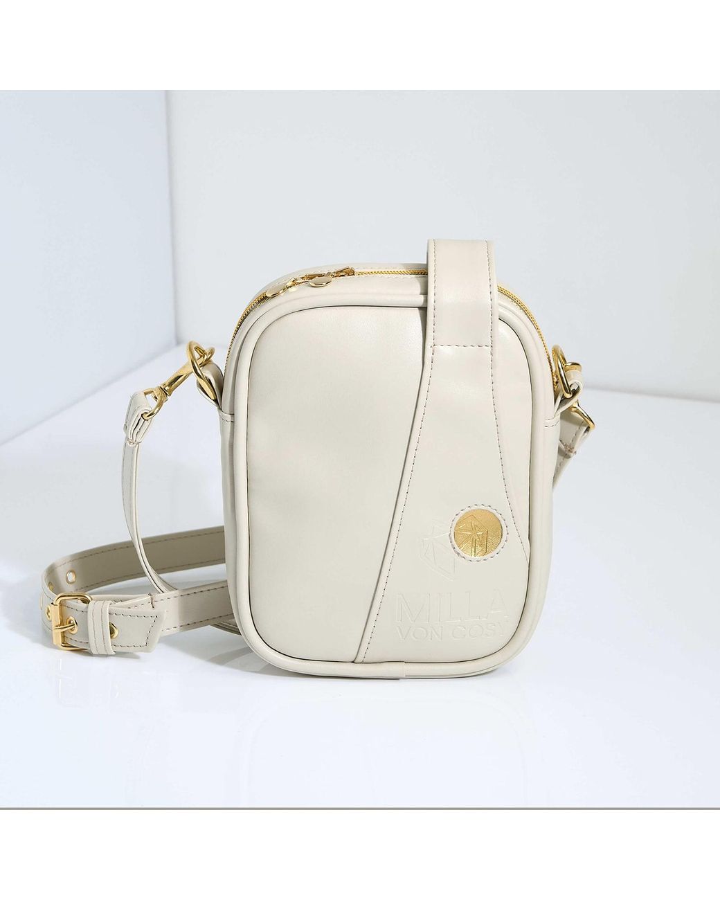 Milla Von Cosy Metallic Crossbody Bag Flex Creme