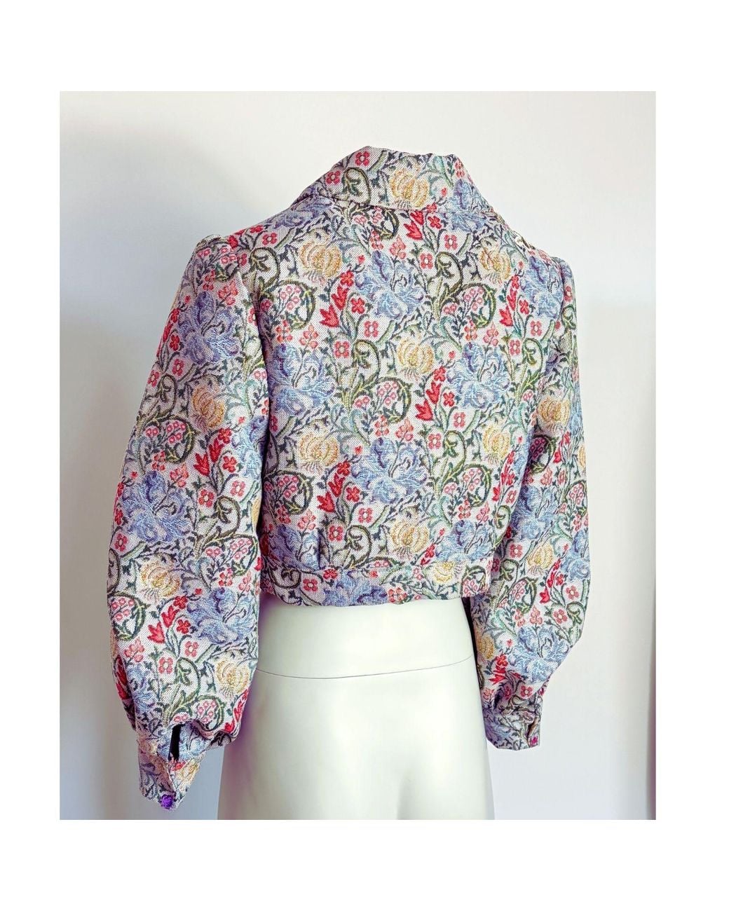 Couture to Your Door Multicolor Upcycled Tapestry Jacket Sky