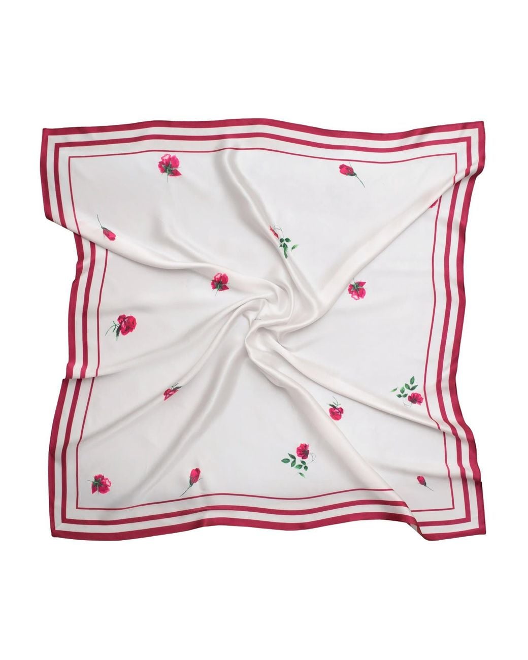 RainSisters Pink Large Floral Natural Silk Scarf