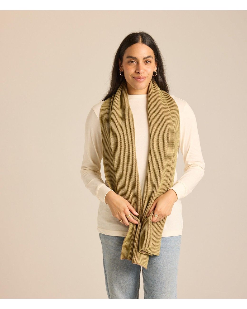 Known Supply Green 100% Recycled Acrylic Illusion Scarf