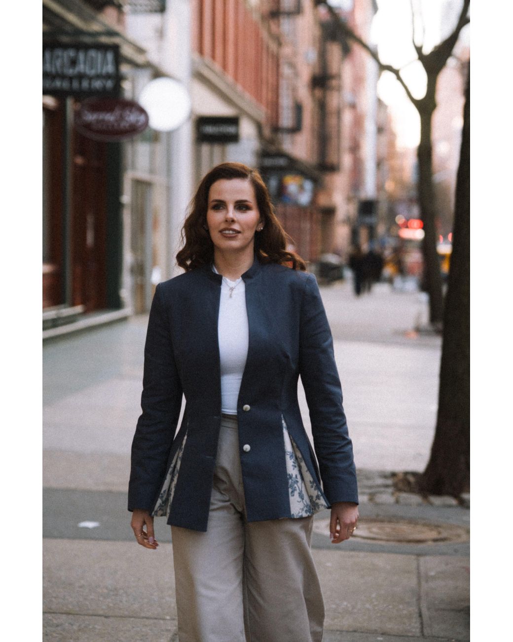 Baltér Blue Floraison Nocturne Blazer