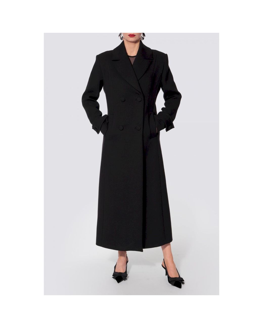 AGGI by HALEWSKI Black Cartney Maxi Coat