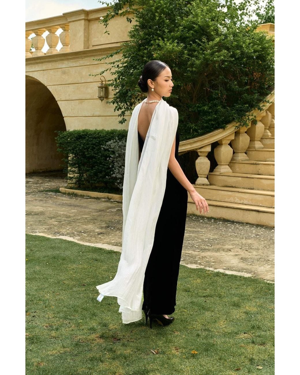 Silk and Bears White Pearl Mulberry Silk Bridal Shawl — Extra Long Wrap