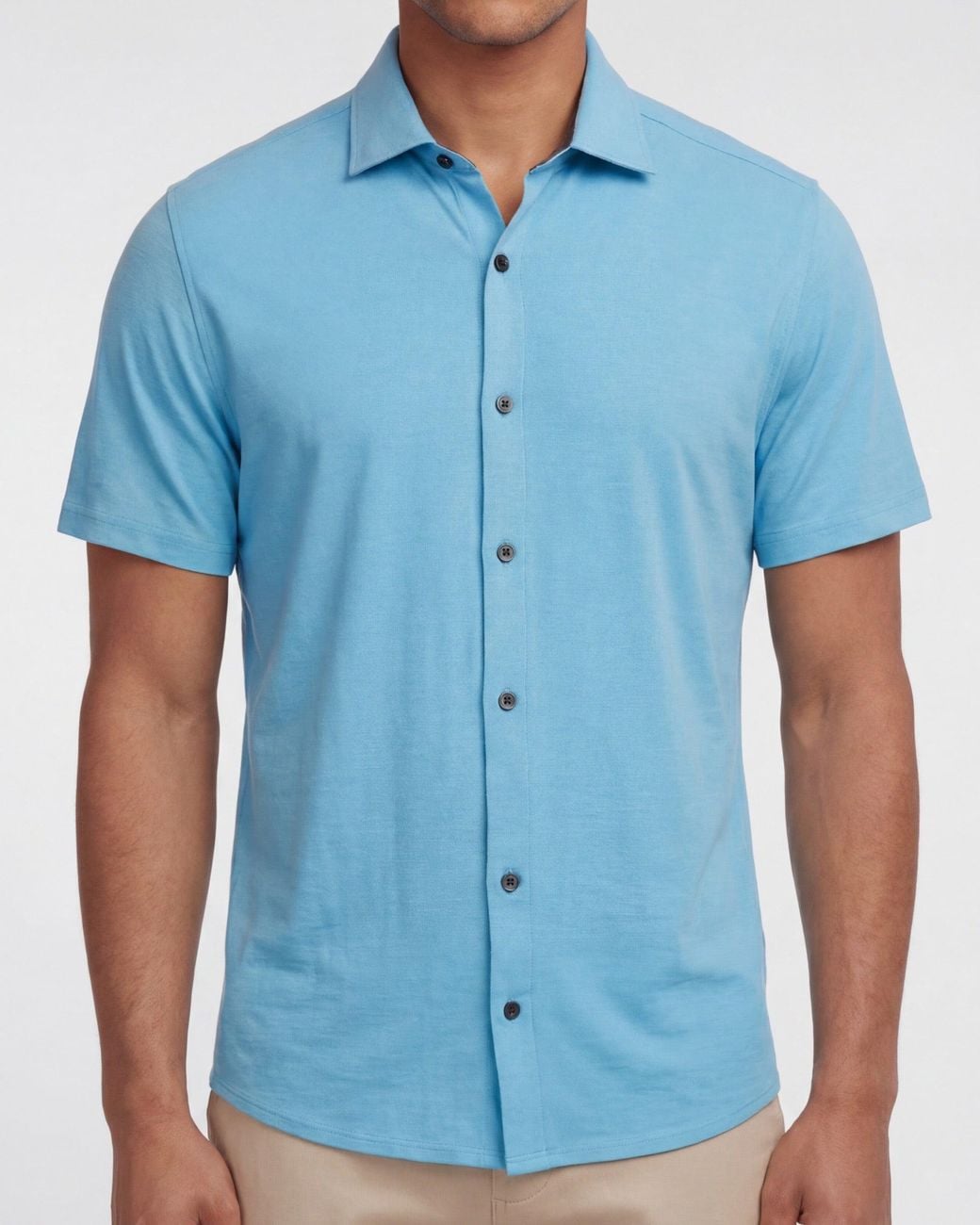 Lords of Harlech Blue Tyler Short Sleeve Shirt for men