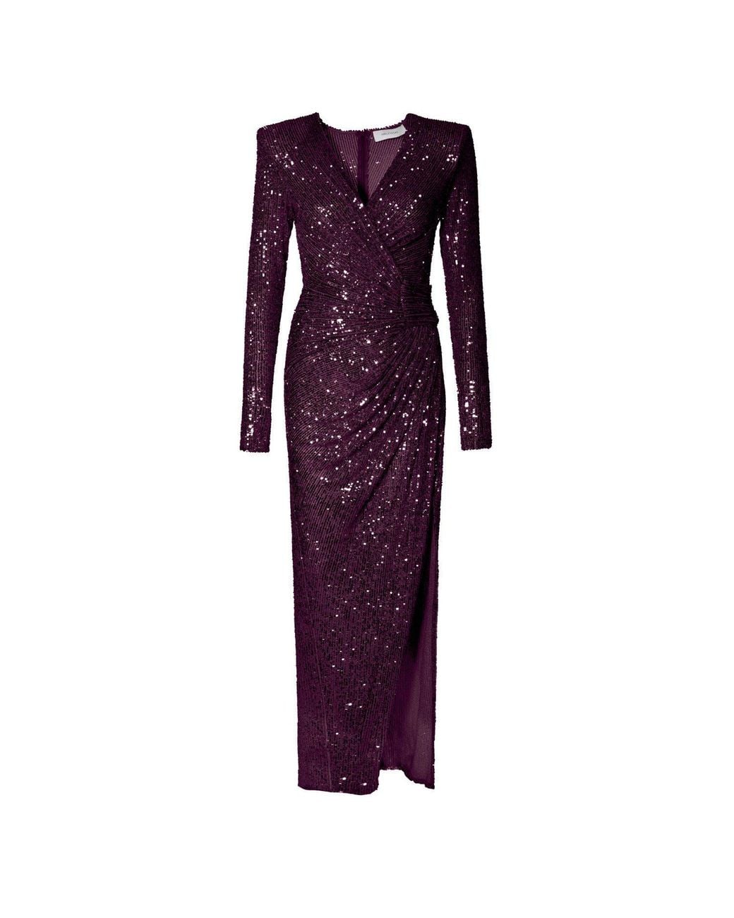 AGGI by HALEWSKI Scarlet Sparkle Sequined Maxi Dress With Long Sleeve ...