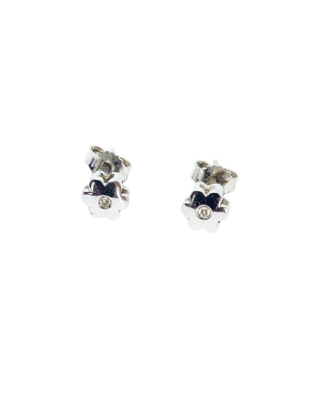 Tg-Jewellery by Tamara Gervasio Metallic Flower Diamond Stud Earrings