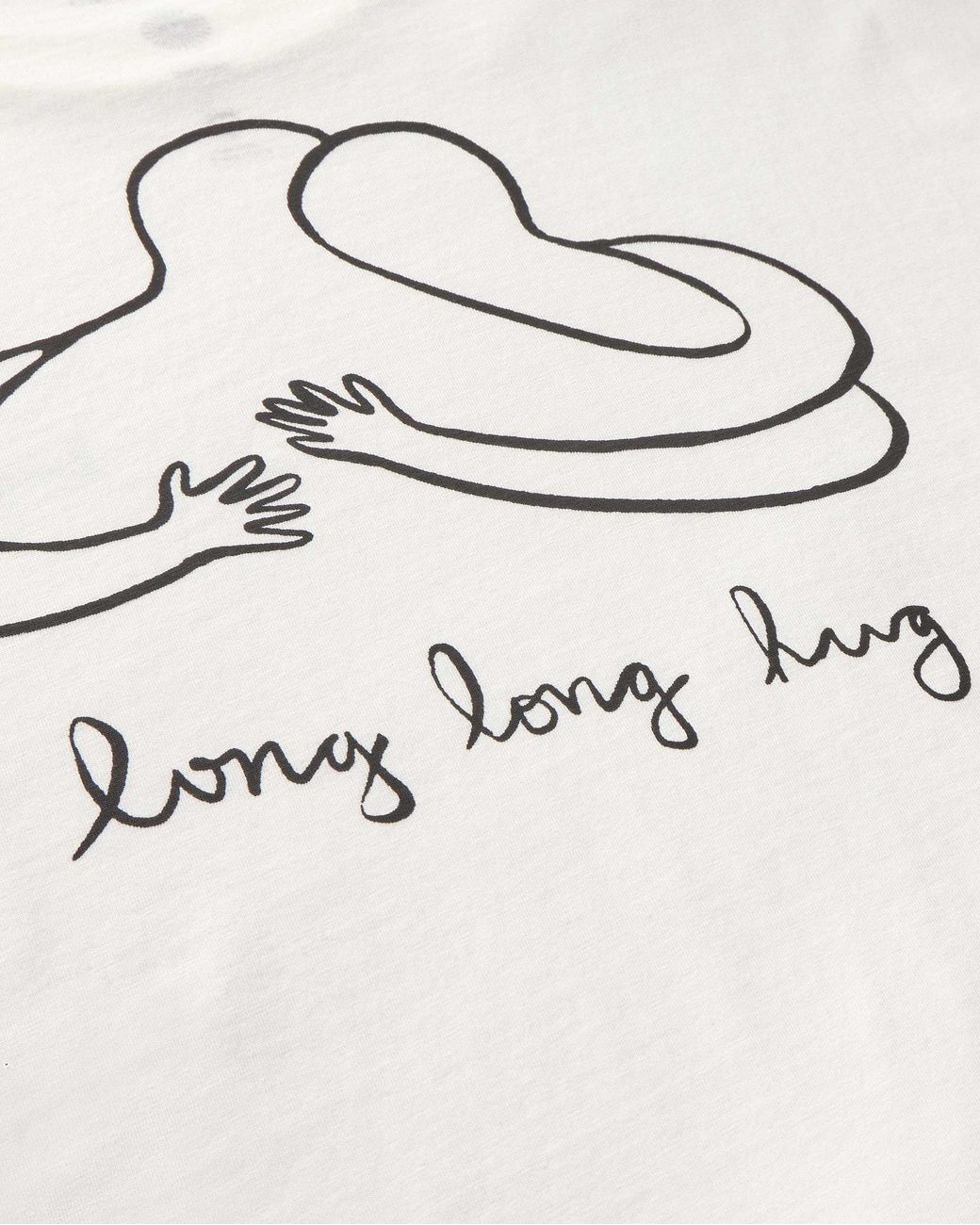 Thinking Mu White Hug Aaron Long T-Shirt for men