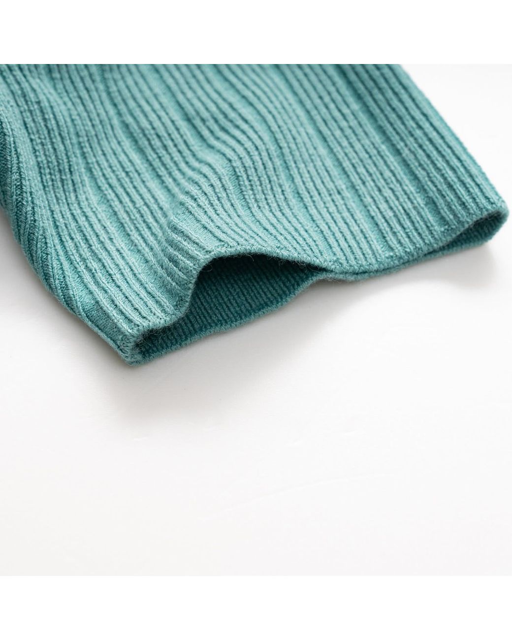 Fully Fashioning Green Billy Sweater Short Sleeve Knit Top
