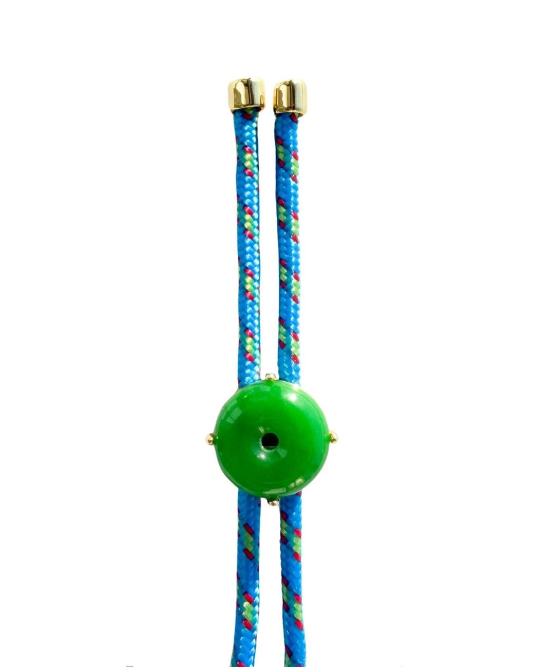 seree Green Paracord Jade Slider Bracelet
