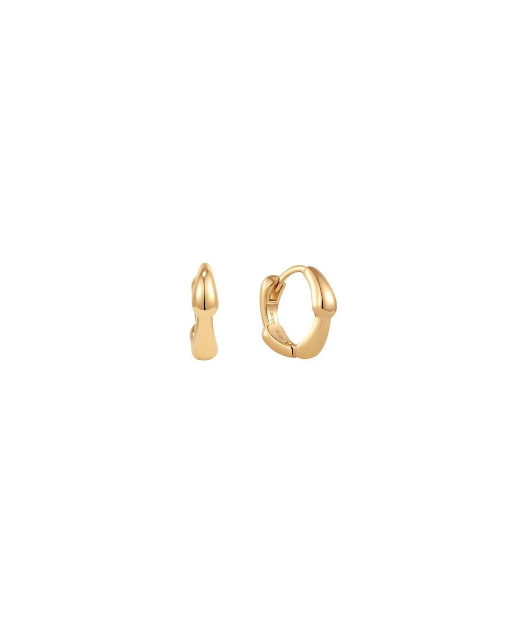 Vanhi Metallic Colette Droop Link Huggie Earrings