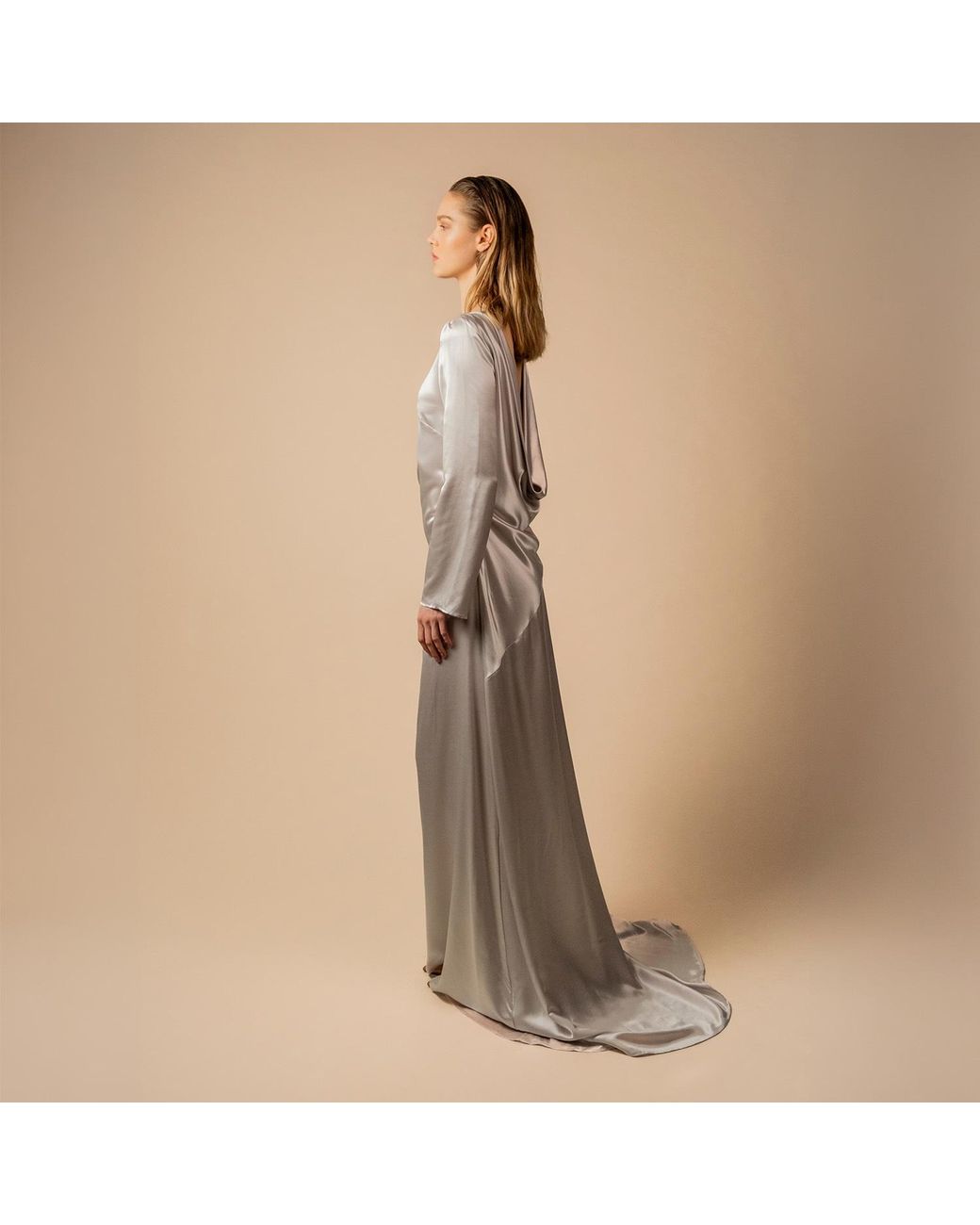 Anse Victorin White Geraldine Silk Dress