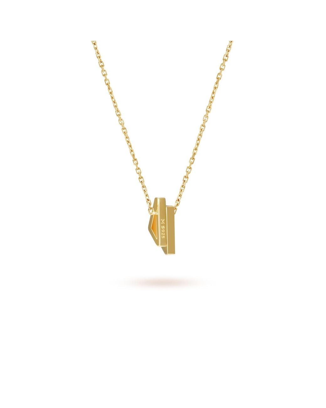 Meulien Metallic Double Mini Triangle Necklace