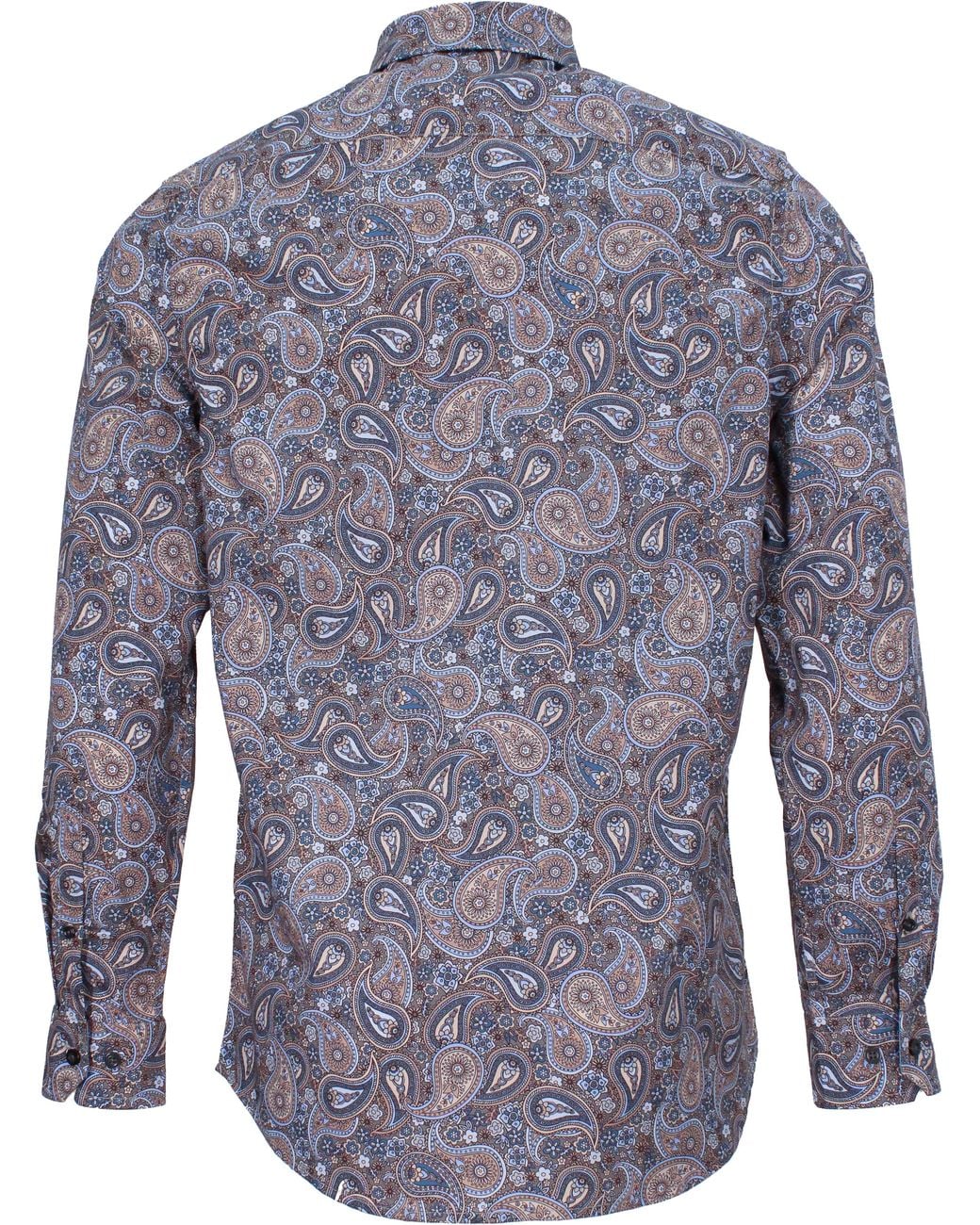 Lords of Harlech Blue Morris Trippy Paisley Shirt for men