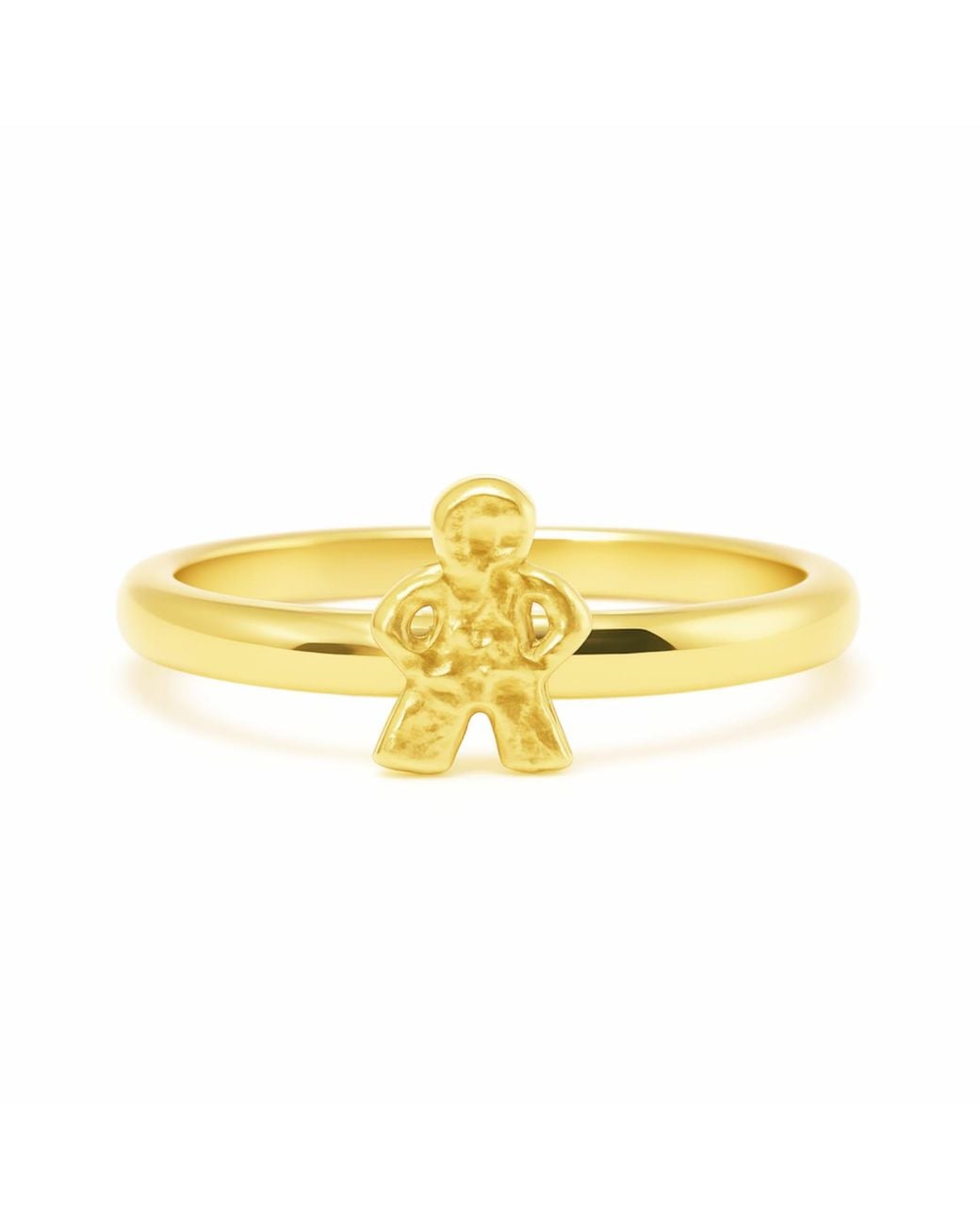 Unaloe Yellow Sterling With Plated Boy Ring – Tender, Adjustable, Meaningful