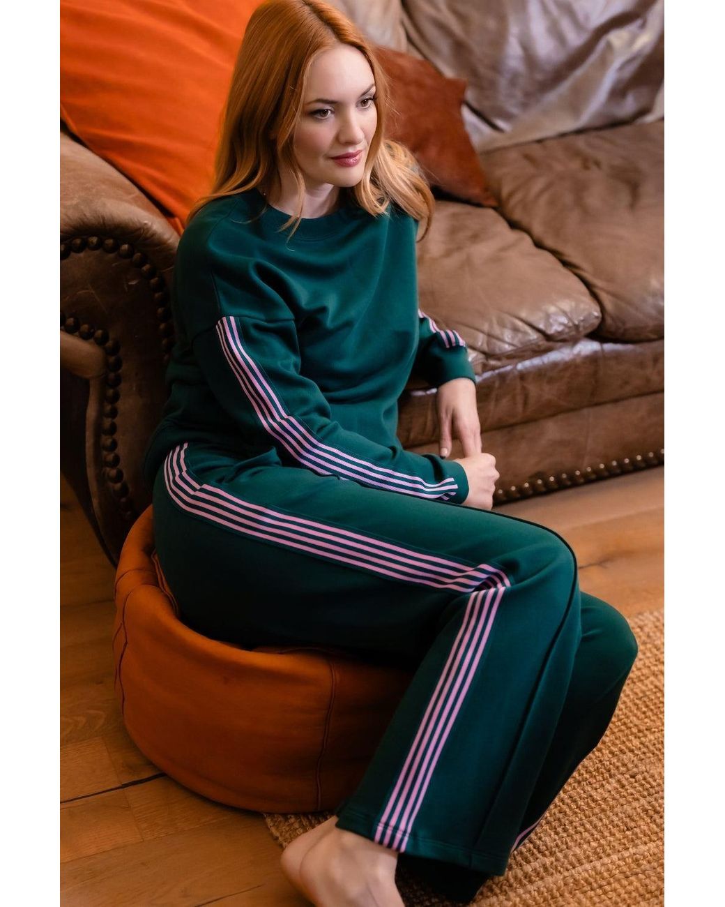 Sugarhill Green Enya Joggers Stripe