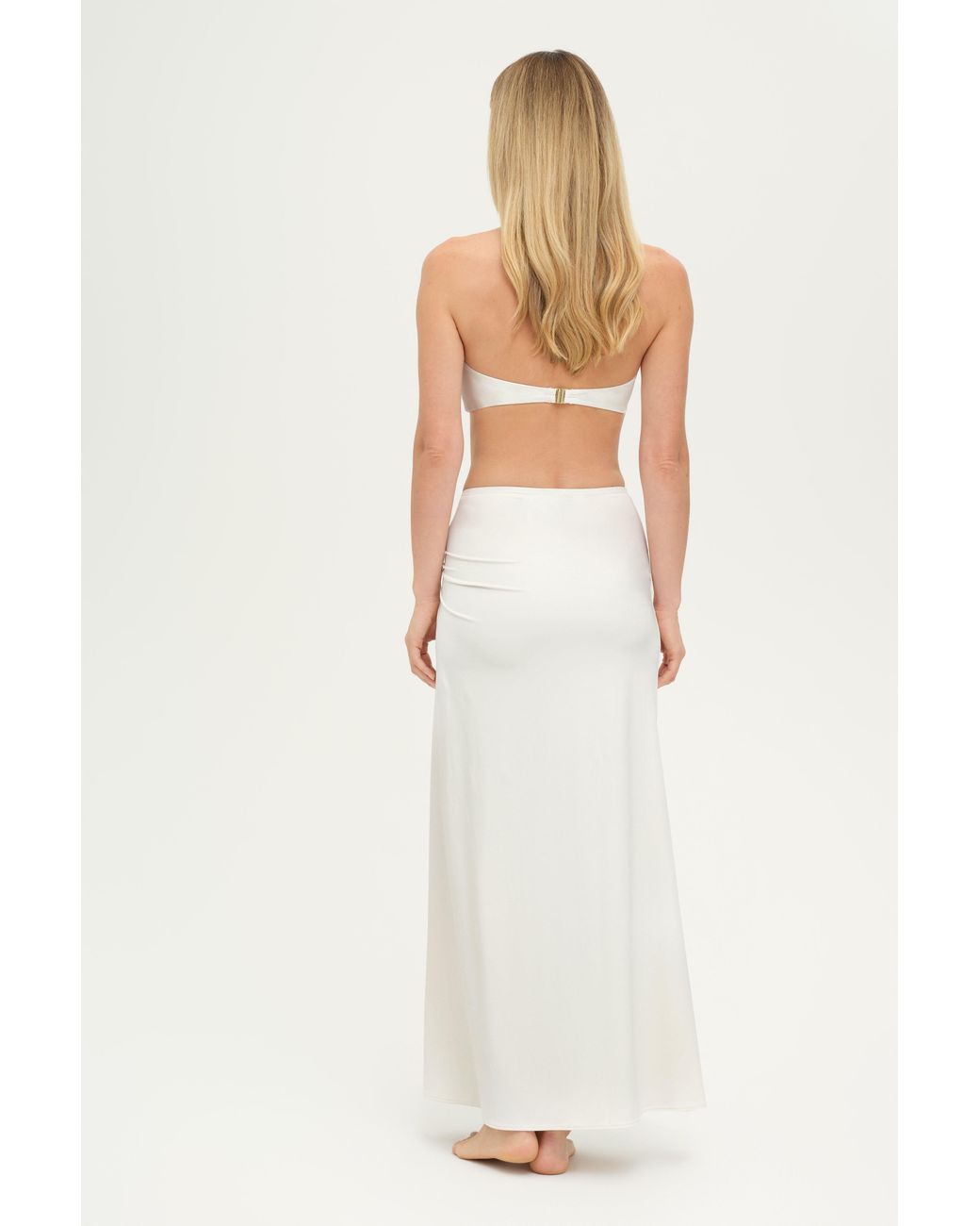Adriana Pappas Designs White Luna Skirt Oatmilk