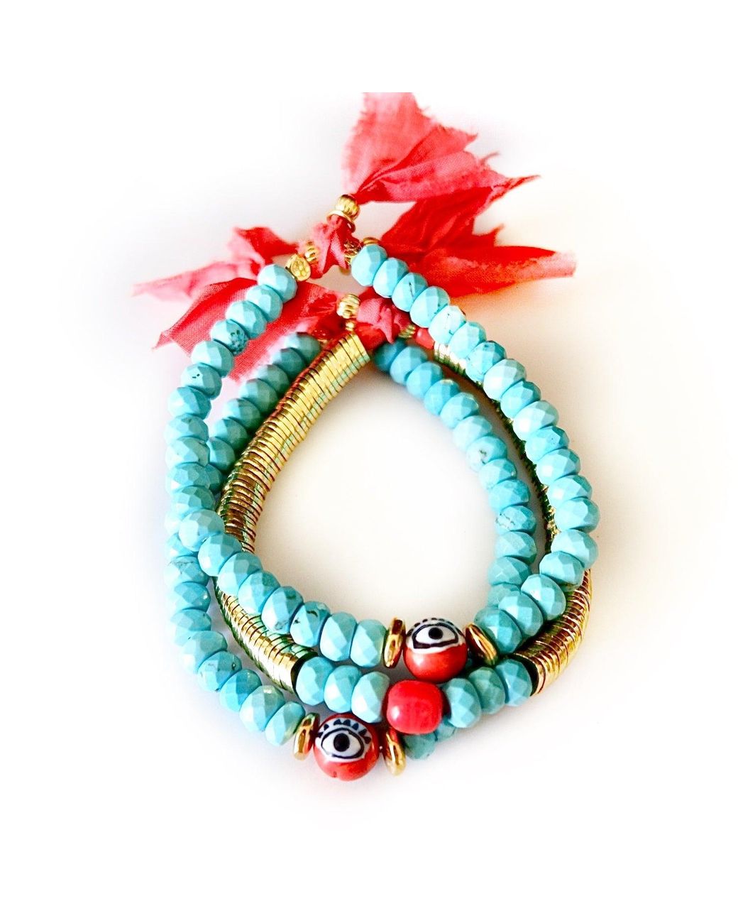 Persia Dona Jewelry Red Disc X Bracelet