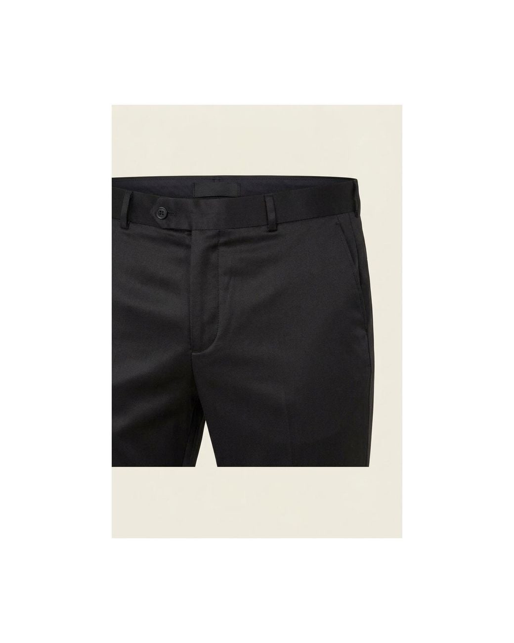 Ron Tomson Black Classic Tuxedo Pants for men