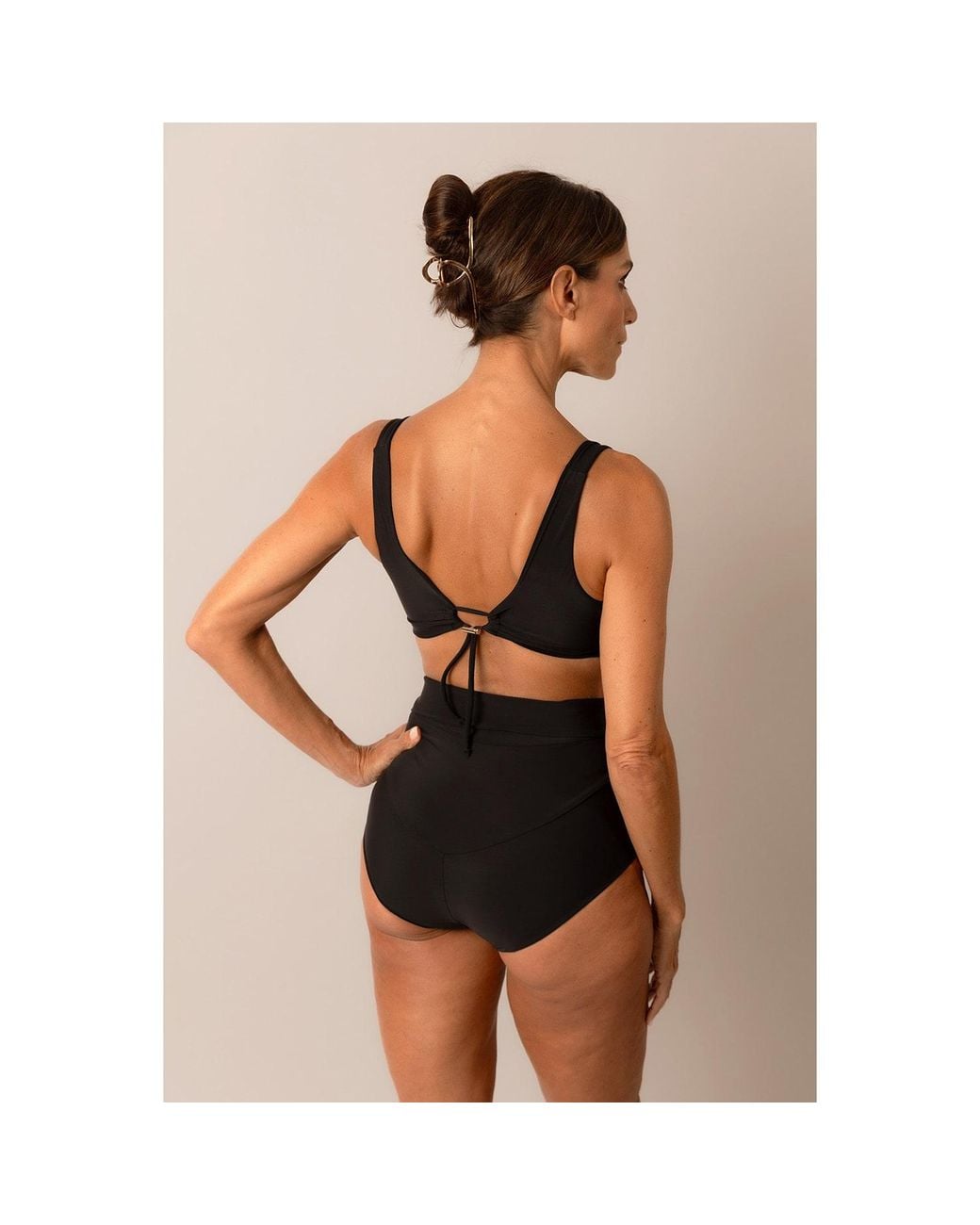 Serotone Swim Black Low Cut Tie Bottoms