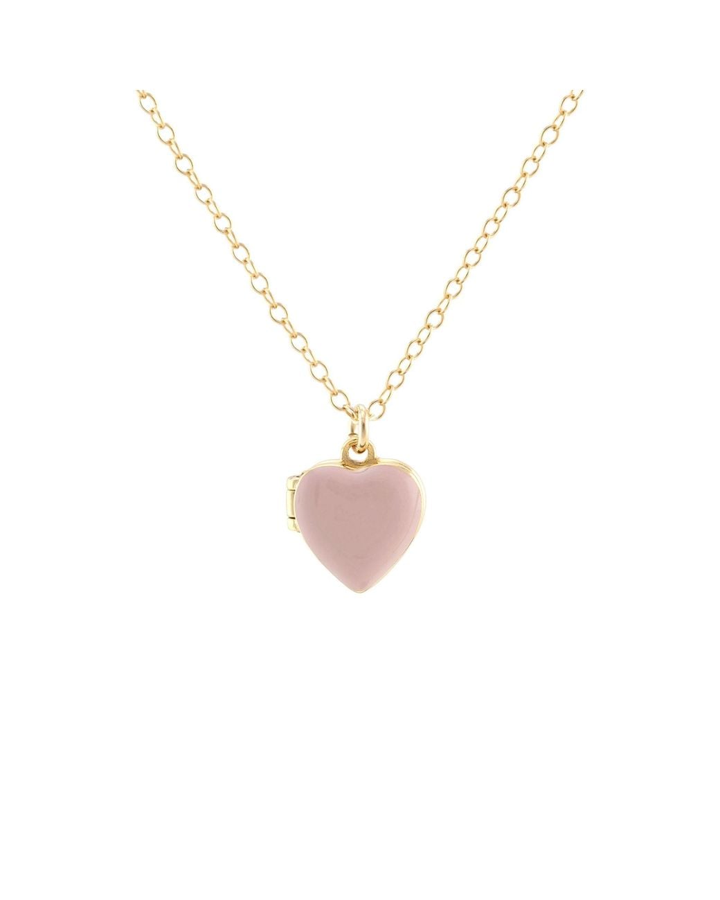 Kris Nations White Enamel Heart Locket
