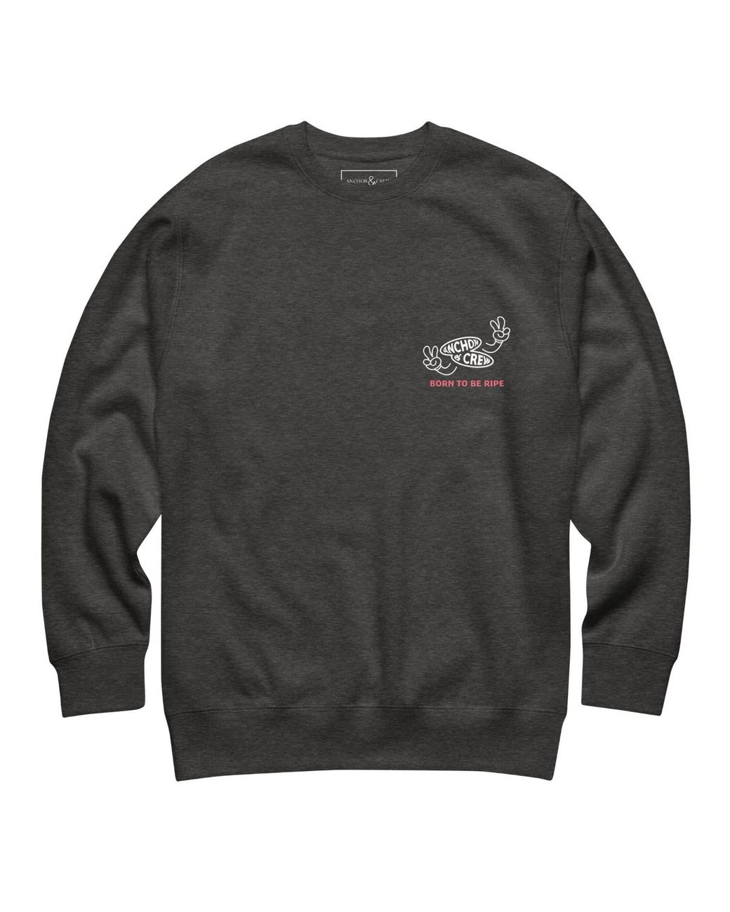 Anchor and Crew Gray Heather Ripe Avocado Dial-A-Local Organic Cotton Sweatshirt