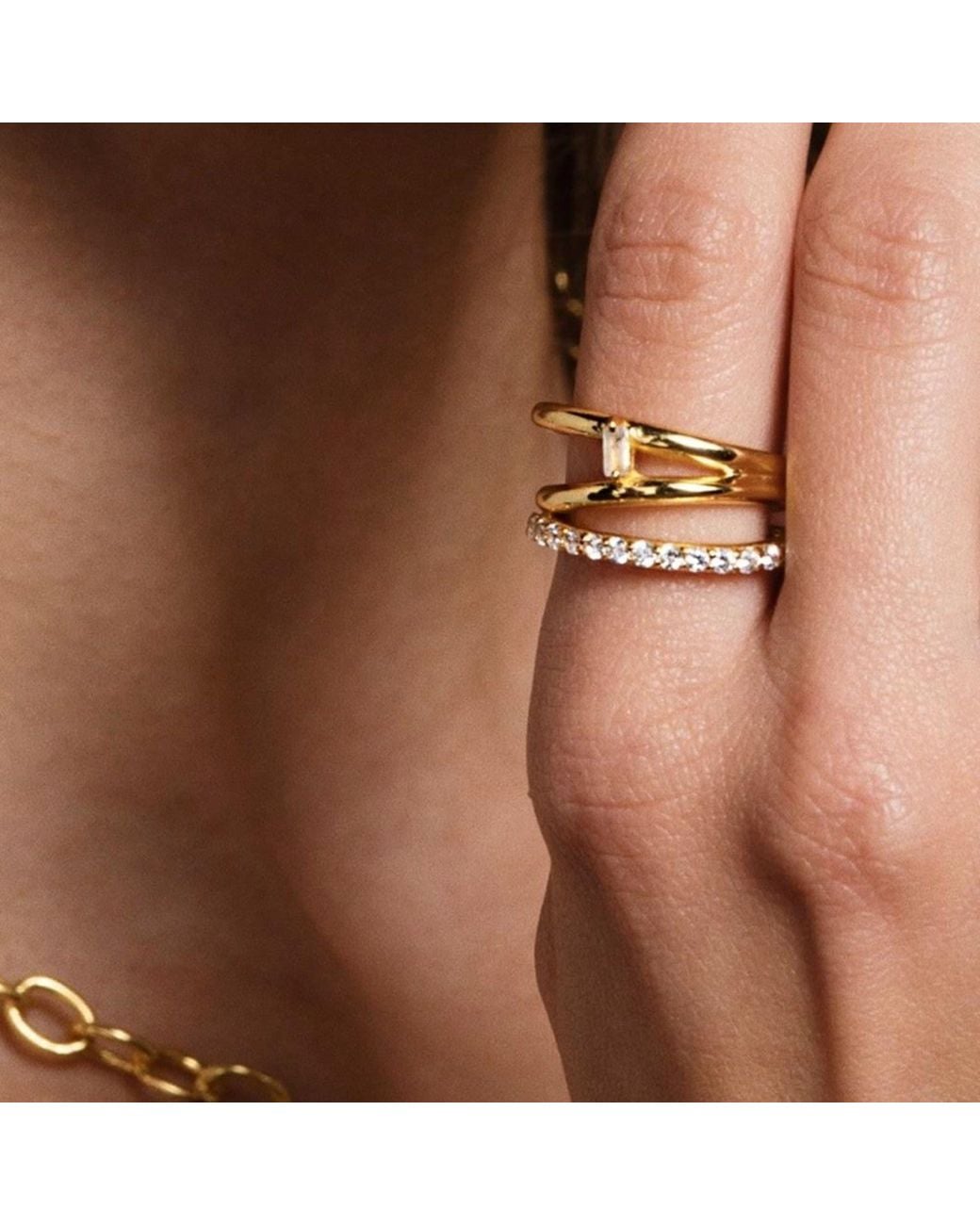 Lavani Jewels Multicolor Goldplated Idol Ring