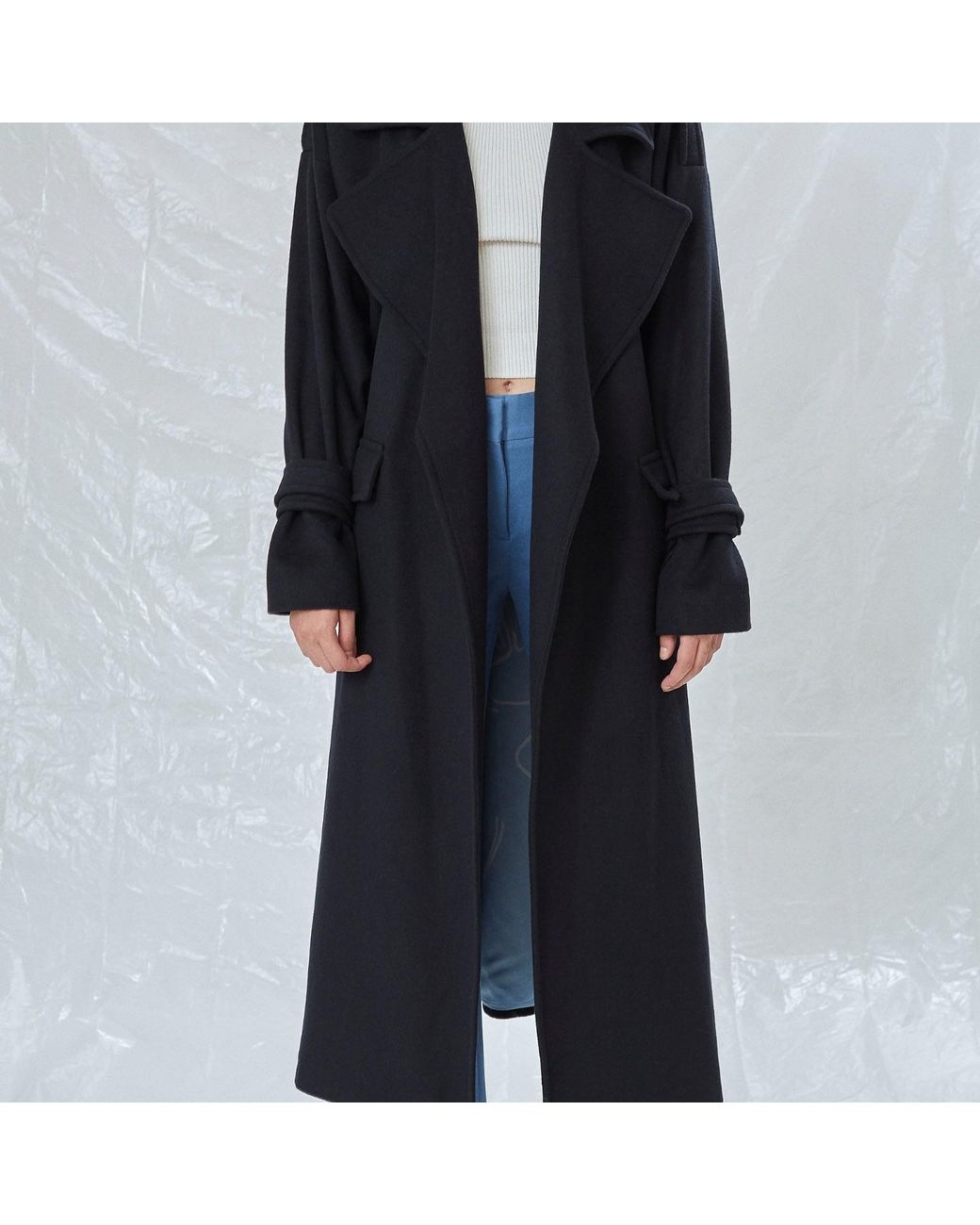 NAZLI CEREN Black Laura Oversized Coat