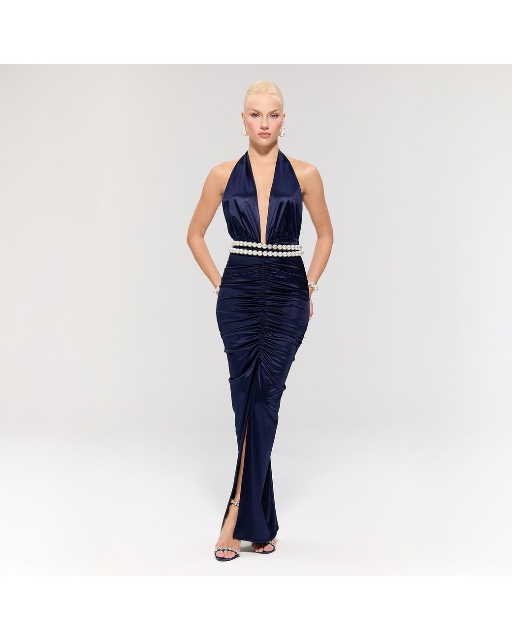 Nur Karaata Blue Midnight Empire Dress