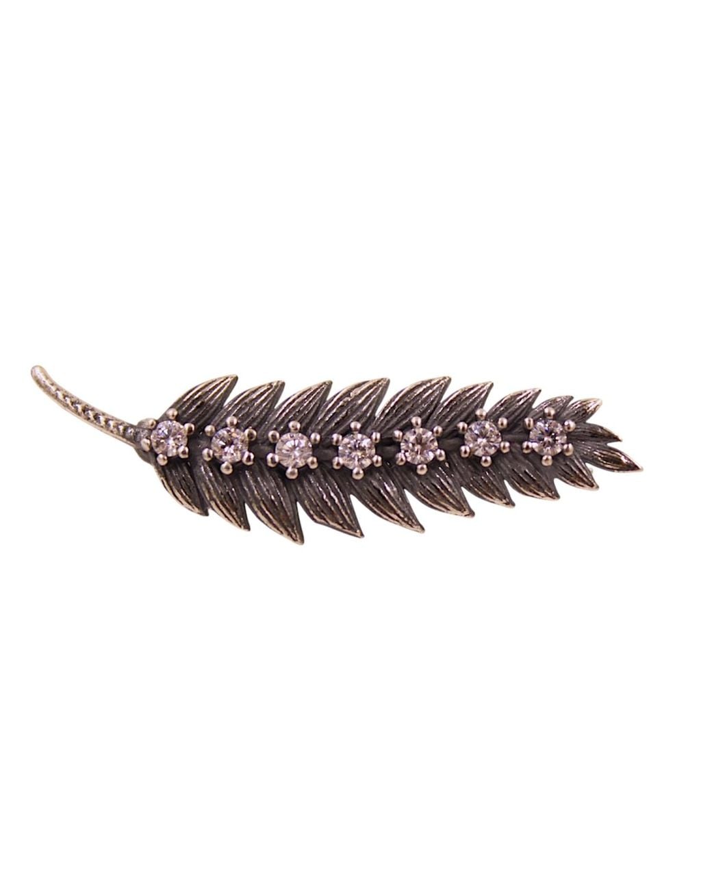 1610Istanbul Brown Floral Mediterranean Brooch