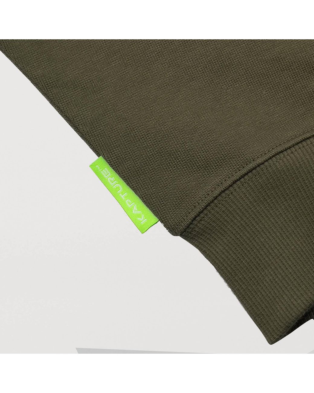 Kapture Green Travel Logo-Print Cropped Hoodie