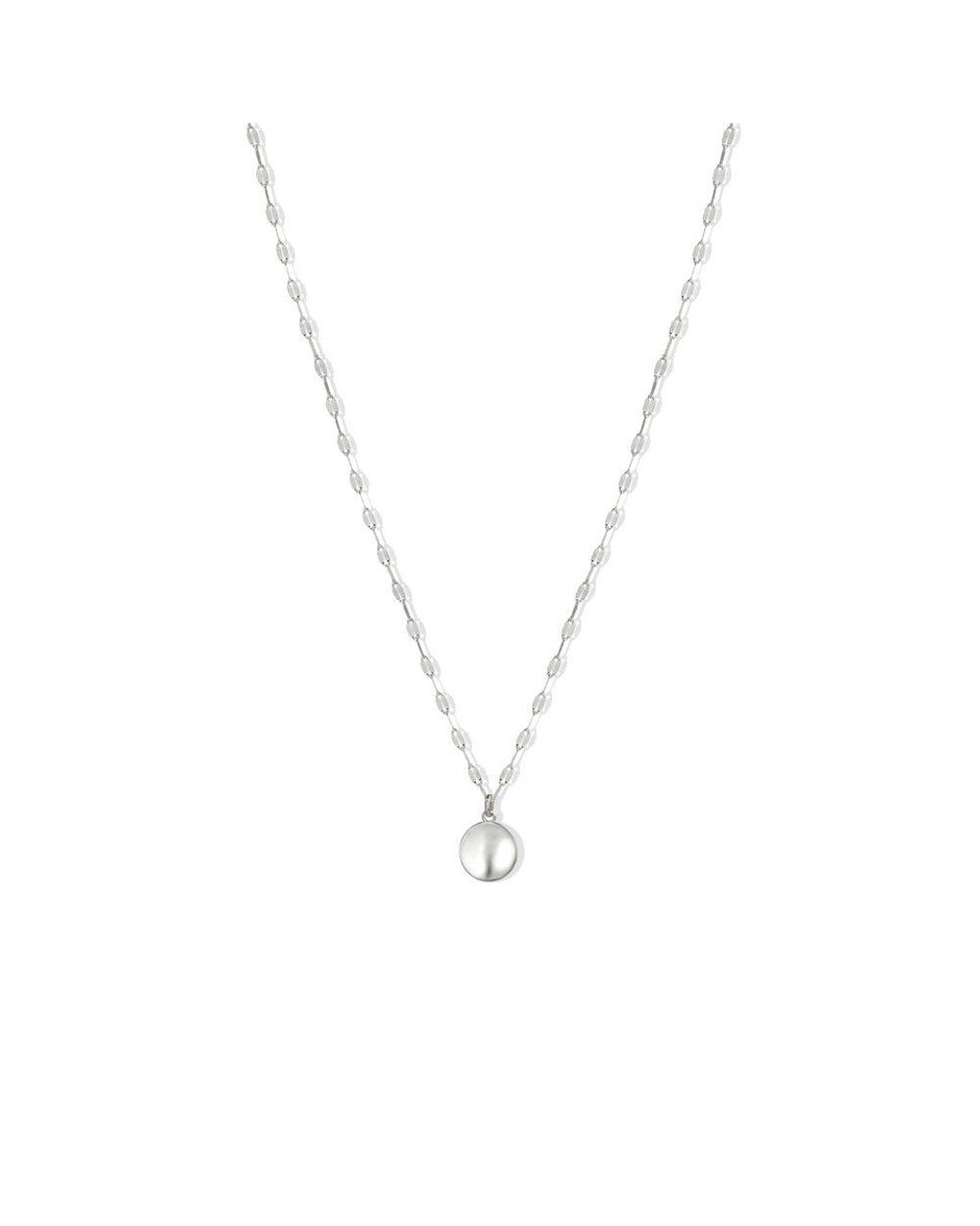 Argento Vivo Metallic Round Pendant Necklace