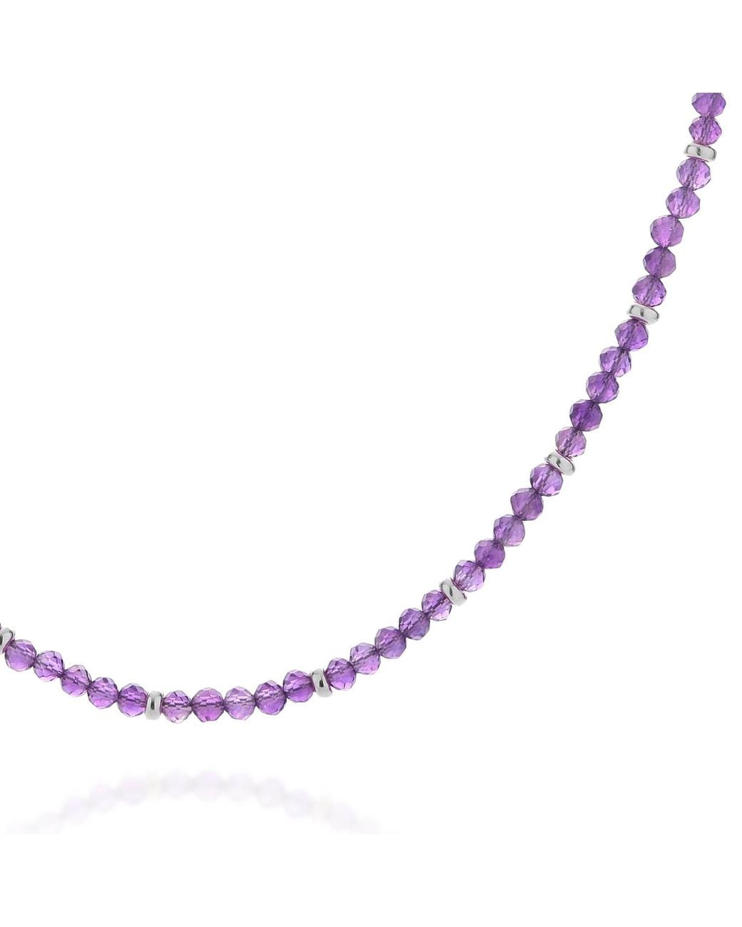 Nellou Jewellery Metallic Amethyst February Birthstone Orbit Necklace