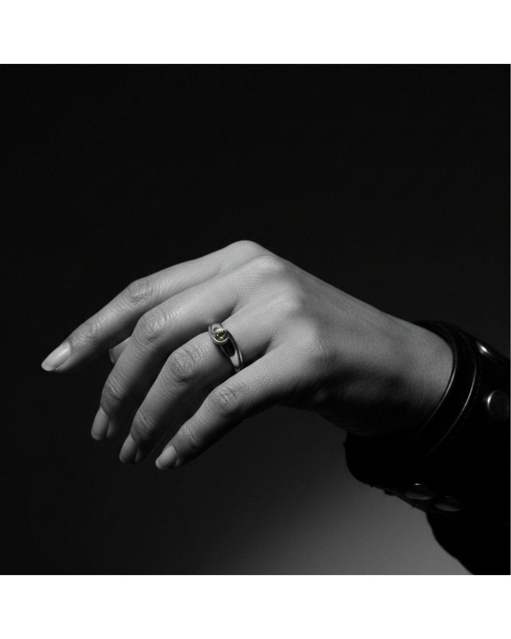 Tg-Jewellery by Tamara Gervasio White Fish Ring With Round Tourmaline Sterling