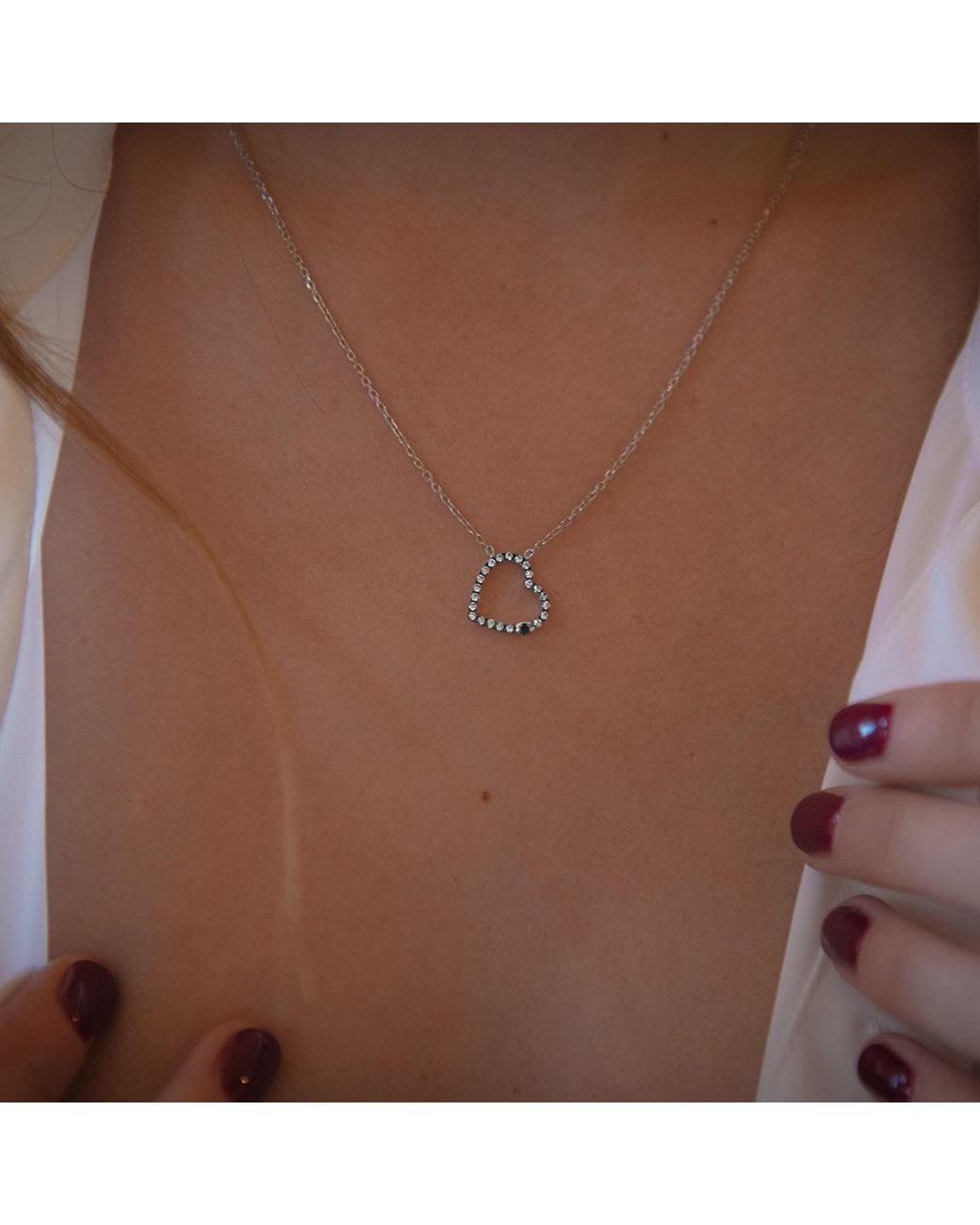 SALLY SKOUFIS Metallic Soul Necklace With Natural Diamond