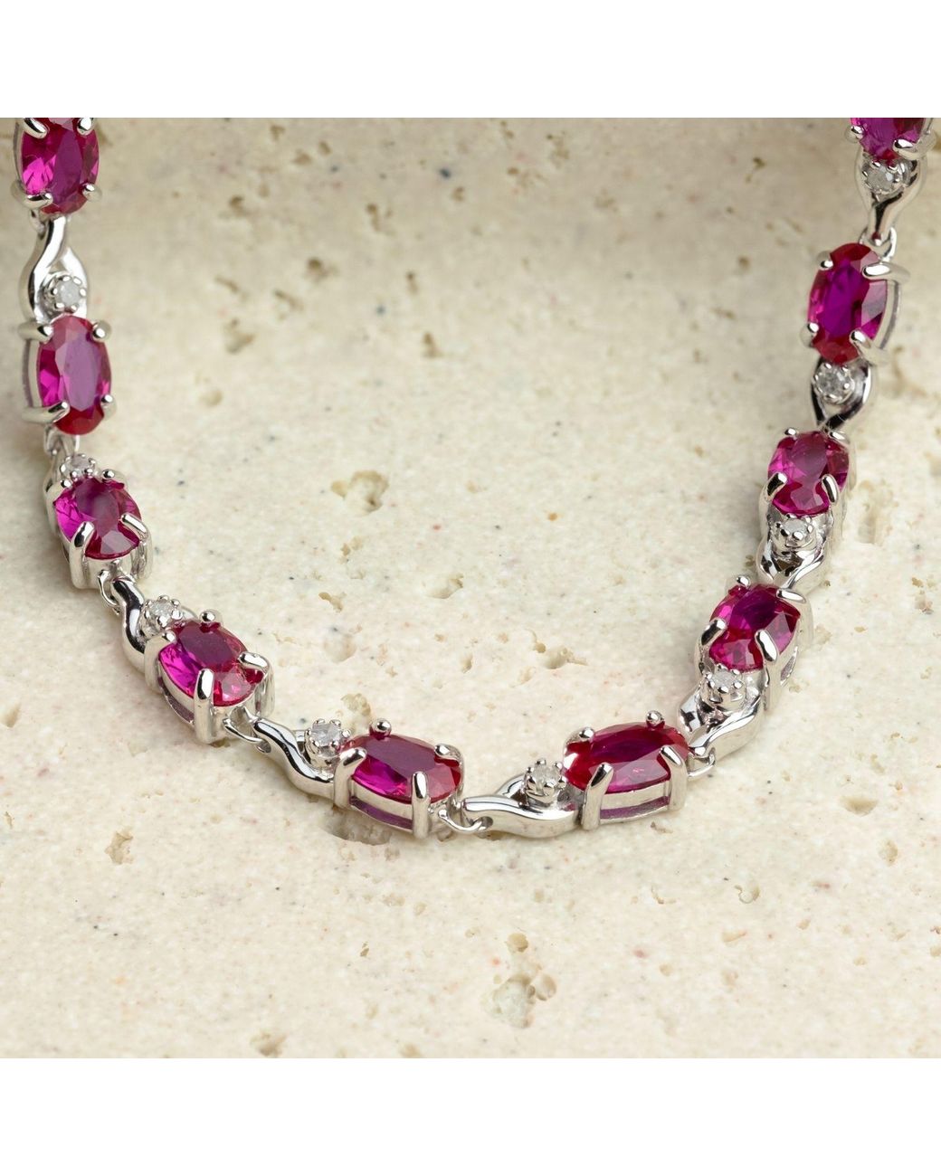 Belinda Jewelz Red Elora Ruby Vintage Tennis Bracelet
