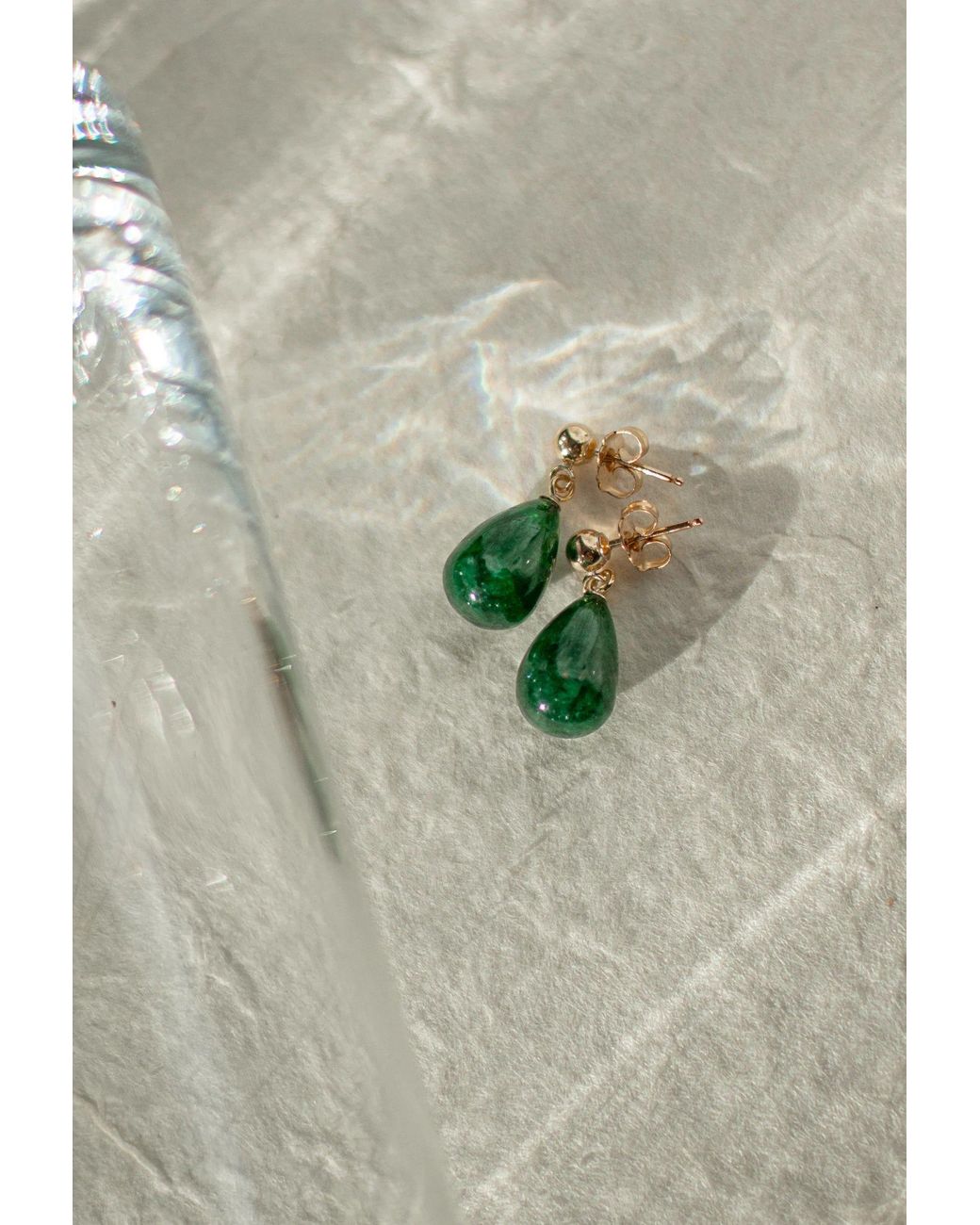 Katy Faye Green May Emerald Earrings