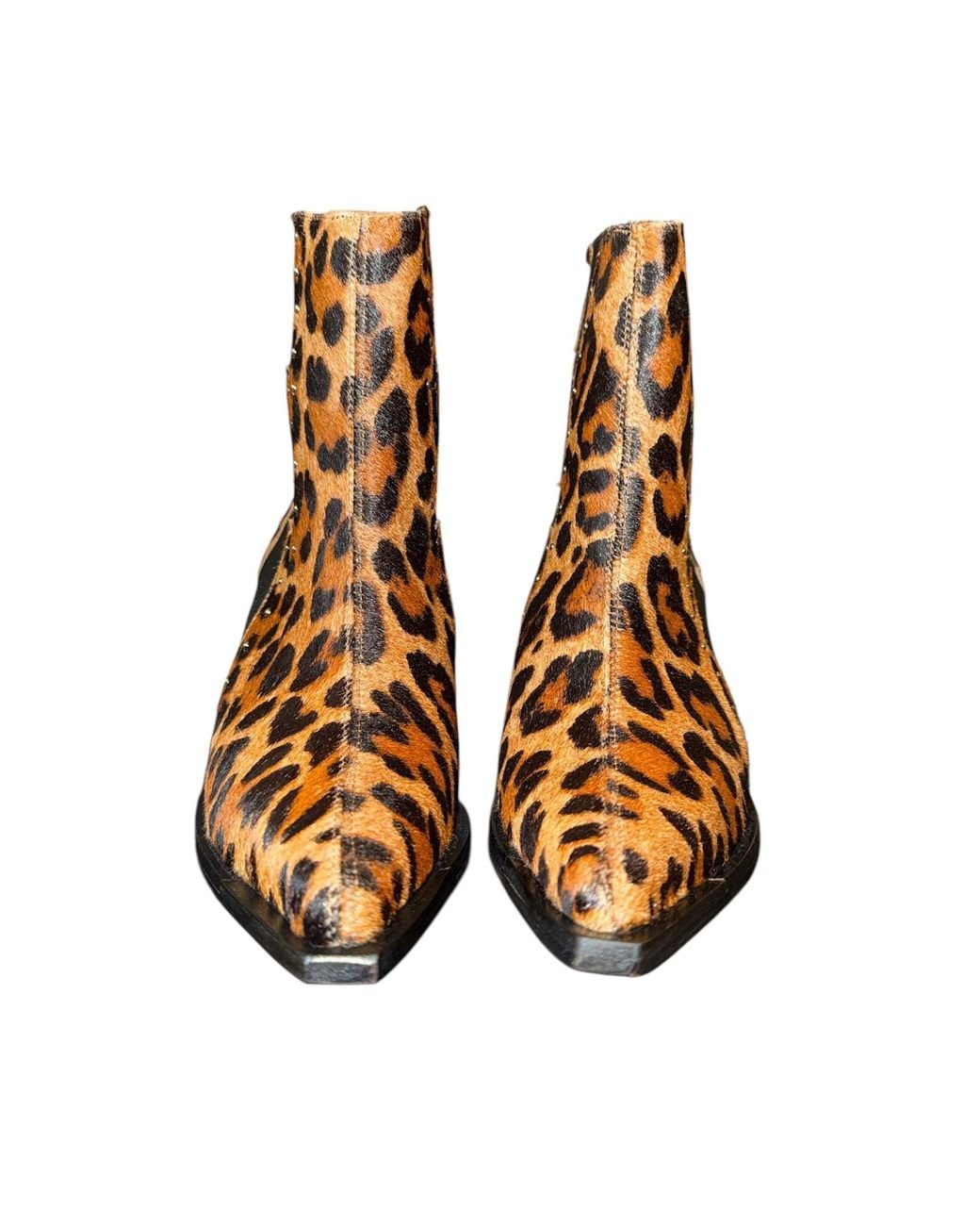 Any Old Iron Black Animal Print Leather Boots