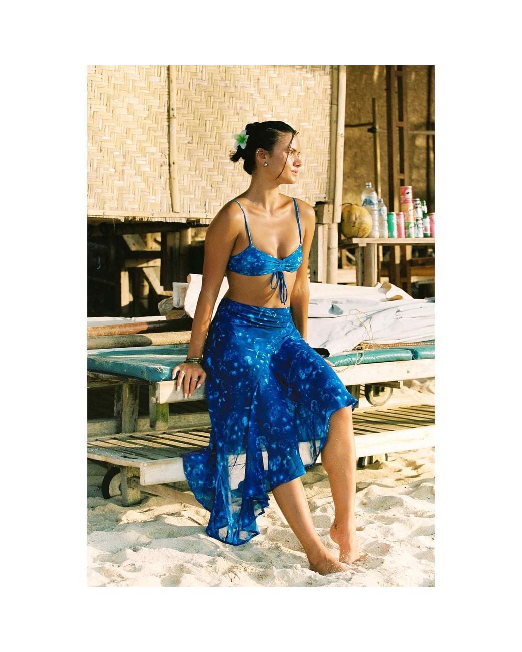 Blackbough Swim Blue Phoebe Asymmetrical Skirt Cyanotype