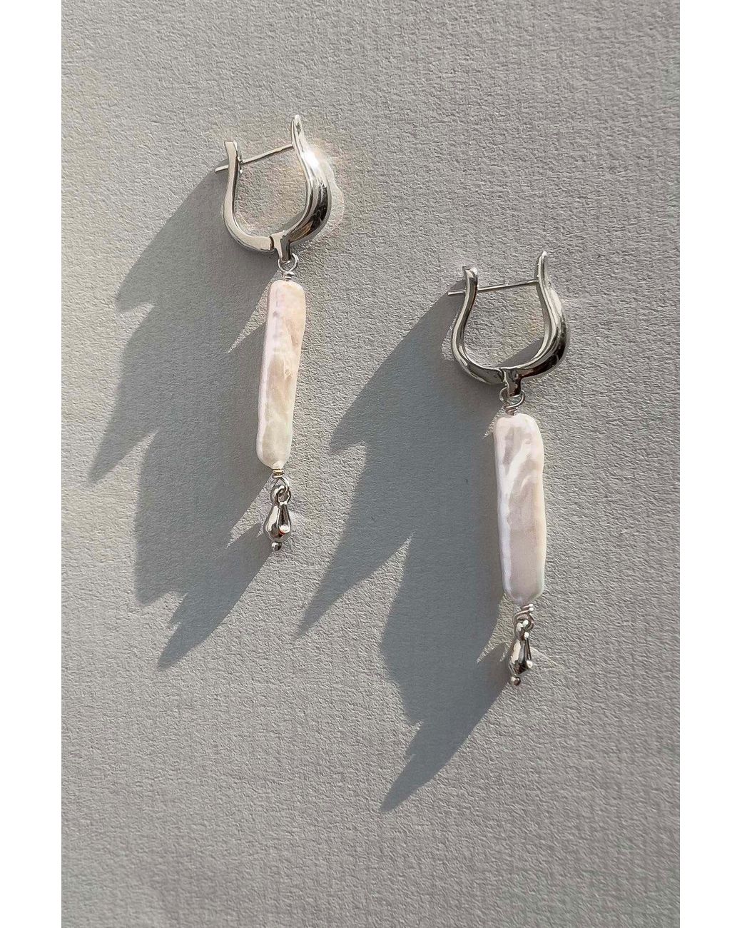 Astor & Orion White Artemis Pearl Huggies Sterling