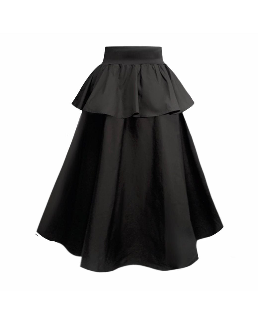 Frock Tales Black Sunset Peplum Midi Skirt