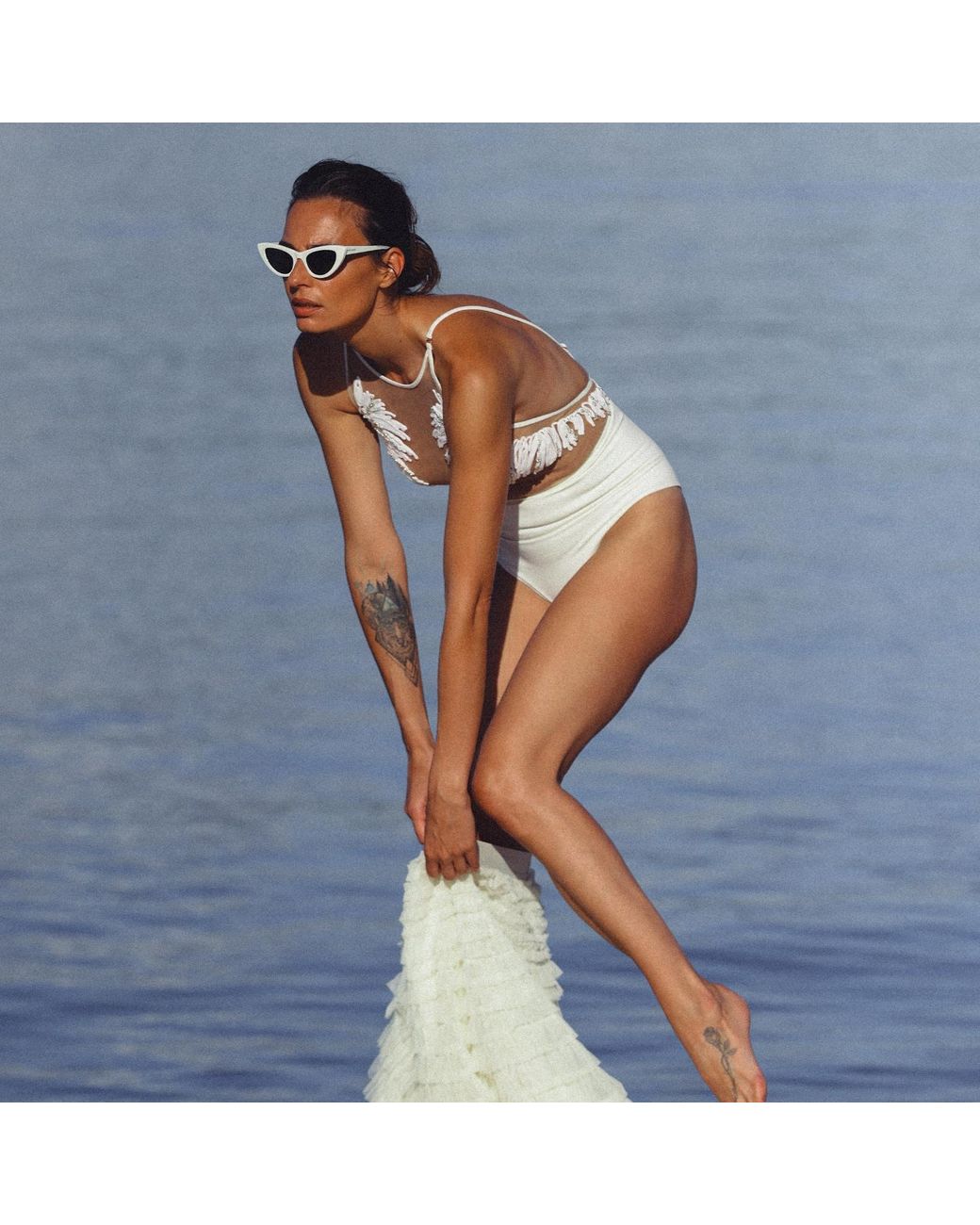 Moorea Swim White Nadia One-Piece Swimsuit